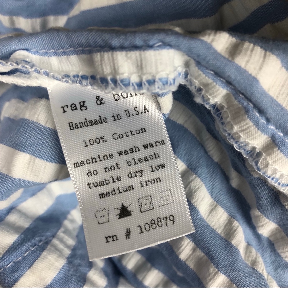 rag & bone Shorts Size 24 Waffle Stripe Chinos - Picture 5 of 5